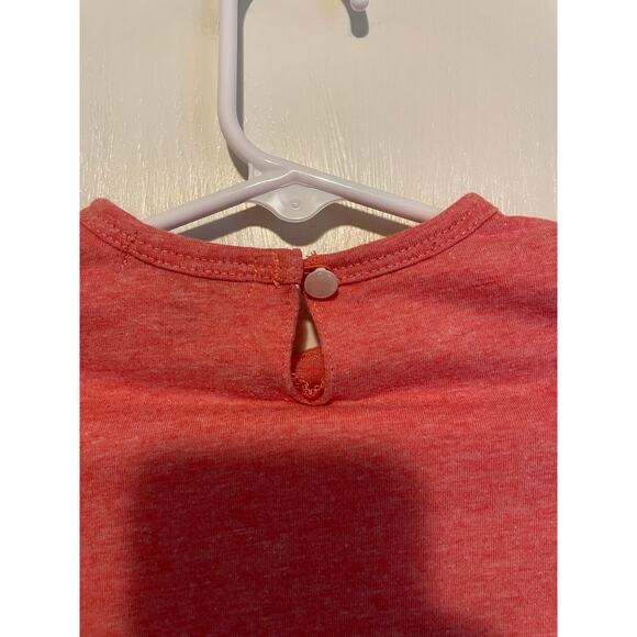 7 For All Mankind pink long sleeve knit top pocket keyhole button cotton 24m - Picture 4 of 7